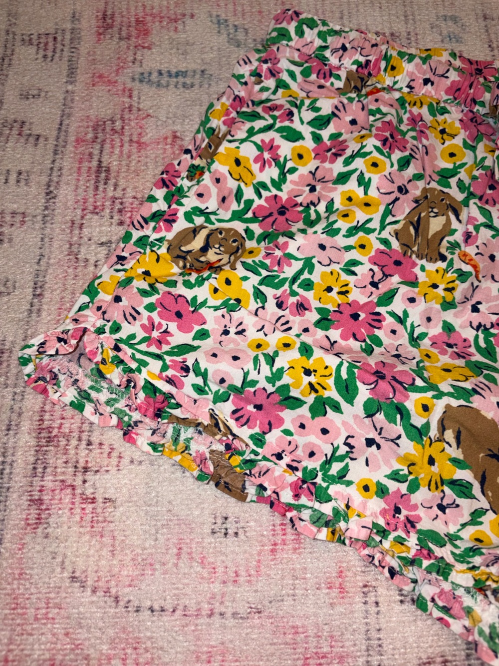 Printfresh pintuck pajama set in bunny trail - Picture 7 of 7